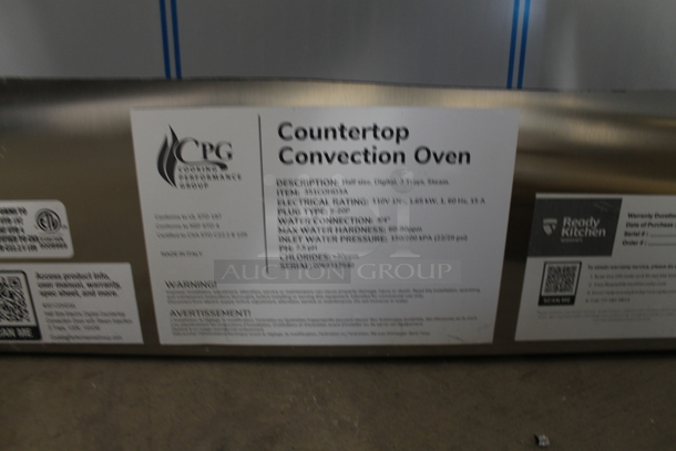 BRAND NEW SCRATCH AND DENT! Cooking Performance Group CPG 351COHD3A Stainless Steel Commercial Countertop Electric Powered Half Size Convection Oven. See Pictures For Damage Including Missing Glass Door Pane. 110 Volt, 1 Phase. Tested and Working! - Image 6 of 8