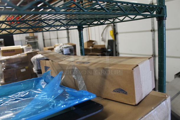BRAND NEW SCRATCH AND DENT! Vollrath MB36 36" Mobile Steel Sneeze Guard with Straight Acrylic Breath Guard - Image 4 of 5