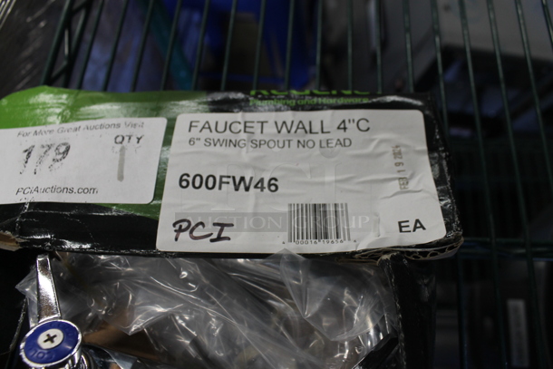 BRAND NEW SCRATCH AND DENT! Regency 600FW46 Wall Mount Faucet with 6" Swing Spout and 4" Centers - Image 3 of 6