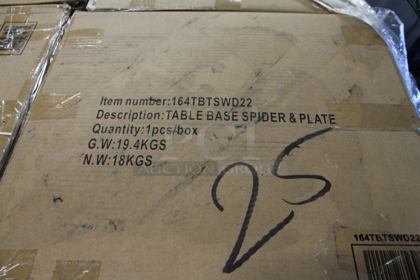 PALLET LOT of 24 BRAND NEW SCRATCH AND DENT! Lancaster Table & Seating 164TBTSWD22 Table Base Spider and Plate. 24 Times Your Bid! - Image 3 of 5