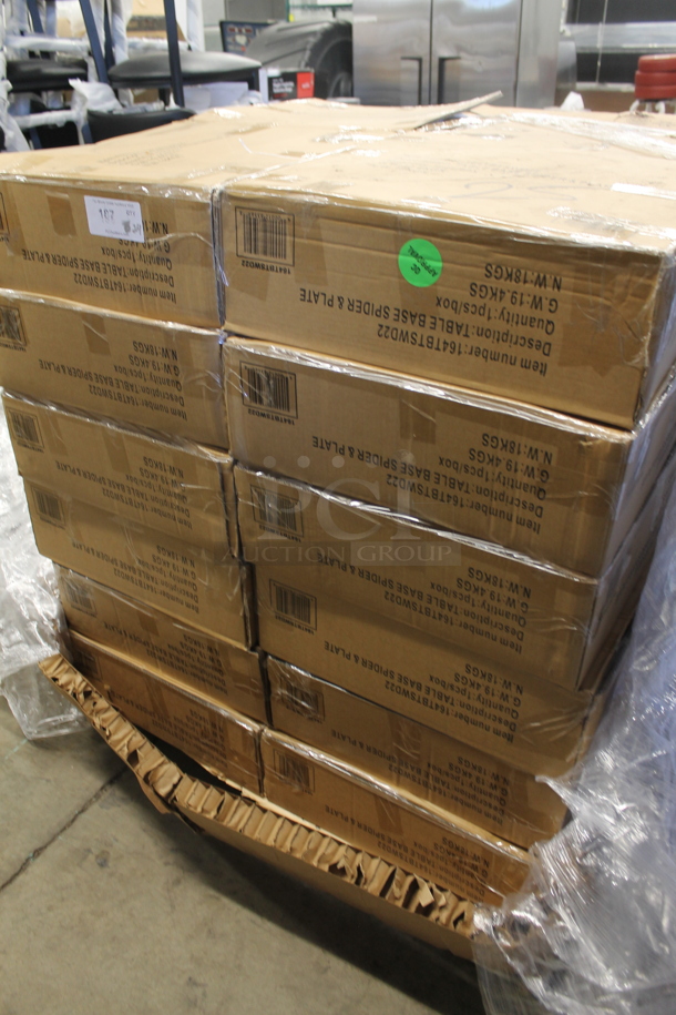 PALLET LOT of 24 BRAND NEW SCRATCH AND DENT! Lancaster Table & Seating 164TBTSWD22 Table Base Spider and Plate. 24 Times Your Bid! - Image 5 of 5