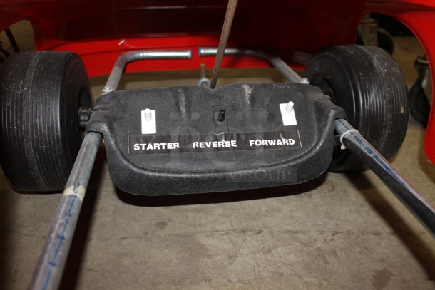 Red Poly and Metal Electric Powered Car. - Image 5 of 6