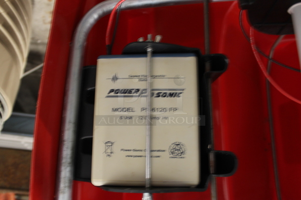 Red Poly and Metal Electric Powered Car. - Image 6 of 6