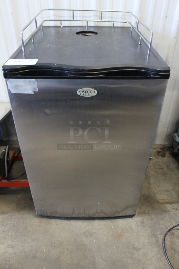 Nostalgia KRS8100SS Metal Direct Draw Kegerator. 115 Volts, 1 Phase. Tested and Powers On But Does Not Get Cold - Image 1 of 4