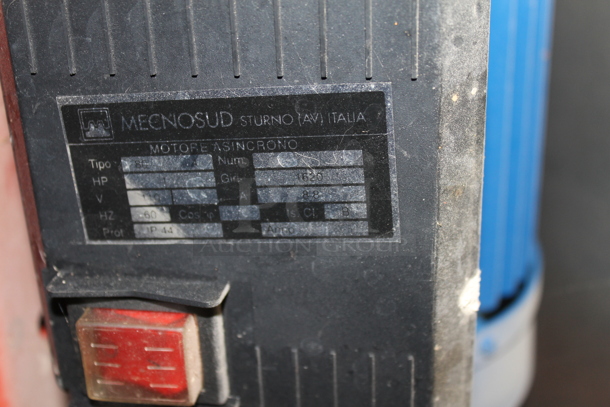 Mecnosud T1E Metal Commercial Dough Dropper Depositor. 110 Volts, 1 Phase. Tested and Powers On But Parts Do Not Move - Image 4 of 4