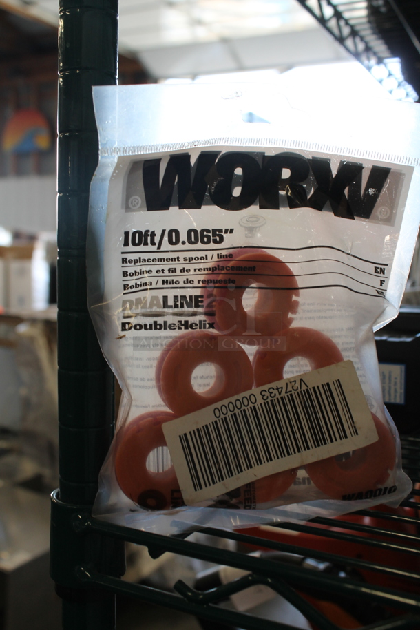 ALL ONE MONEY! Lot of Various Items Including Spray Guns on Canisters and Worx Weed Eater Replacement Cords - Image 2 of 7