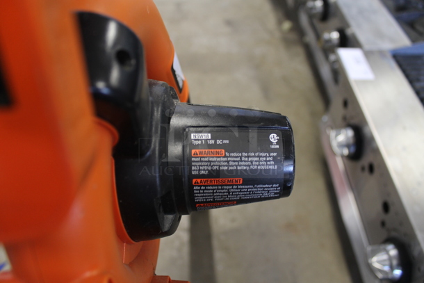 Black & Decker NSW18 Cordless Sweeper. - Image 4 of 4