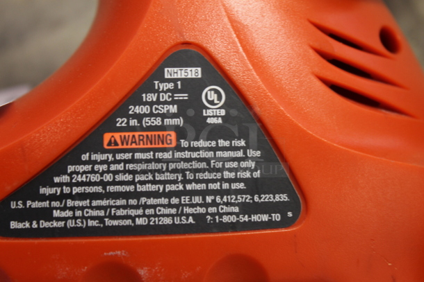 Black & Decker NHT518 Hedge Trimmer - Image 5 of 6