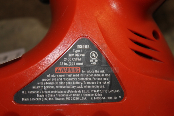 Black & Decker NHT518 Hedge Trimmer - Image 6 of 6