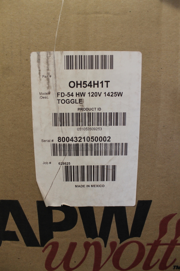BRAND NEW IN BOX! APW Wyott OH54H1T Stainless Steel Warming Strip. 120 Volts, 1 Phase. - Image 5 of 5