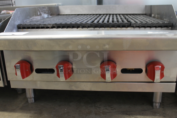 Asber AERB24NG Stainless Steel Commercial Countertop Natural Gas Powered Charbroiler. 60,000 BTU. - Image 2 of 4