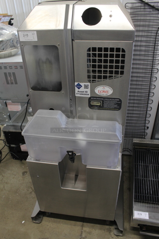 Fresh N Squeeze POS-1 Stainless Steel Commercial Floor Style Automatic Citrus Juicer on Commercial Casters. 120 Volts, 1 Phase. Tested and Working!