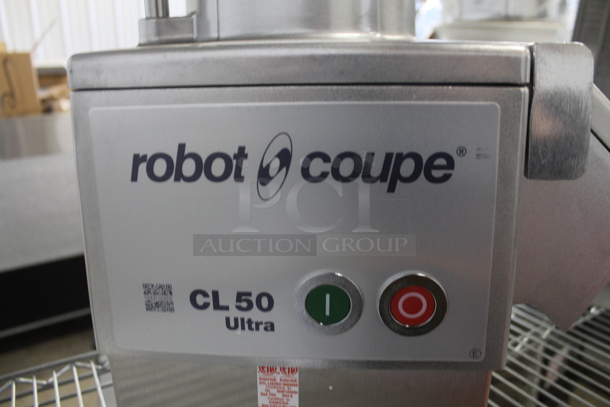 BRAND NEW! Robot Coupe CL 50 U Series E Metal Commercial Countertop Food Processor w/ Blade Cover. 120 Volts, 1 Phase. Tested and Working! - Image 3 of 7