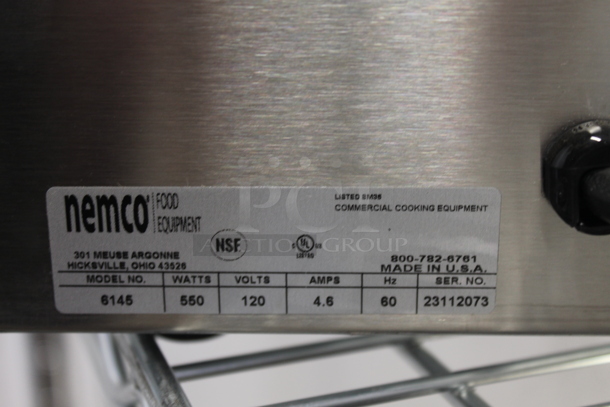 LIKE NEW! 2023 Nemco 6145 Stainless Steel Commercial Countertop Food Warmer. Does Not Come w/ Bins. 120 Volts, 1 Phase. Tested and Working! - Image 5 of 5