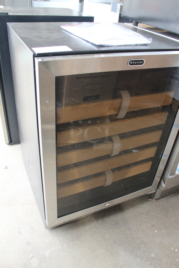 BRAND NEW SCRATCH AND DENT! Whynter BWR-541STS Metal Commercial 24" 54 Bottle Wine Cooler Merchandiser. 115 Volts, 1 Phase. Tested and Working! - Image 2 of 5
