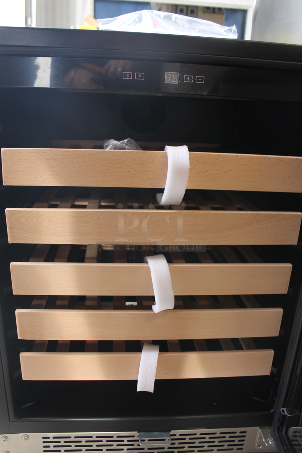 BRAND NEW SCRATCH AND DENT! Whynter BWR-541STS Metal Commercial 24" 54 Bottle Wine Cooler Merchandiser. 115 Volts, 1 Phase. Tested and Working! - Image 4 of 5