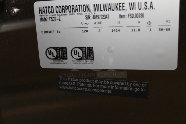 BRAND NEW SCRATCH AND DENT! Hatco FSDT-2 Metal Commercial Countertop Heated Warming Display Merchandiser. One Glass Pane Is Missing. 120 Volts, 1 Phase. Tested and Working! - Image 9 of 9