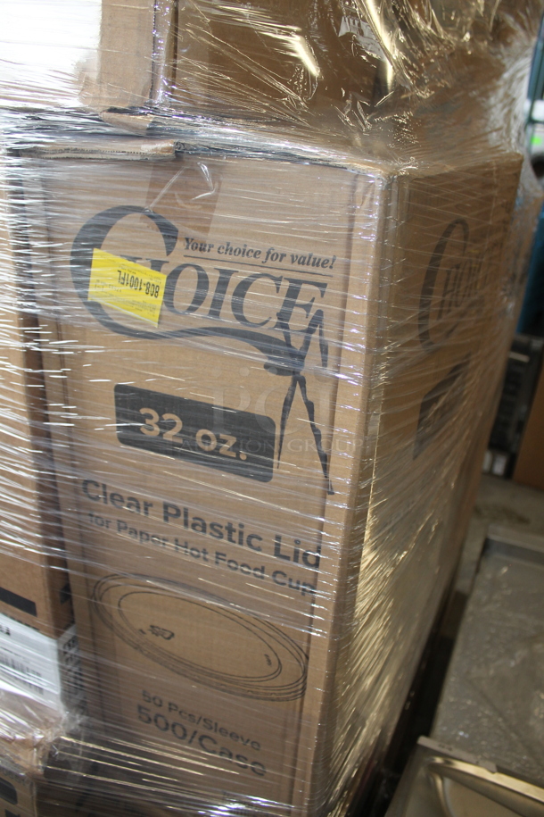 PALLET LOT of 22 Various Boxes of Paper Products Including Fineline 6" Dessert Plates, Fineline 6" White Plates, Fineline Black 3 Section Plates, 7.5" Salad Plates, 1325402, Dart Famouservice 10-25" Compartment Plates, DArt 412SIN Paper Cups, Dart 316SI Cups, Lavex 2 Ply Toilet Paper, Choice Clear Plastic Lid for 32 oz Cup, 370MS-0029 Hot Cup. 22 Times Your Bid! - Image 8 of 11
