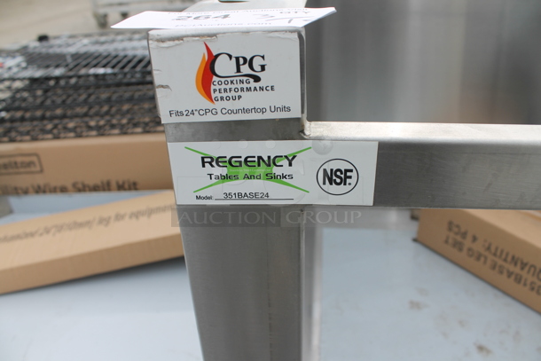 BRAND NEW SCRATCH AND DENT! Regency 351BASE24 24" Stainless Steel Open Base Equipment Stand - Image 5 of 5