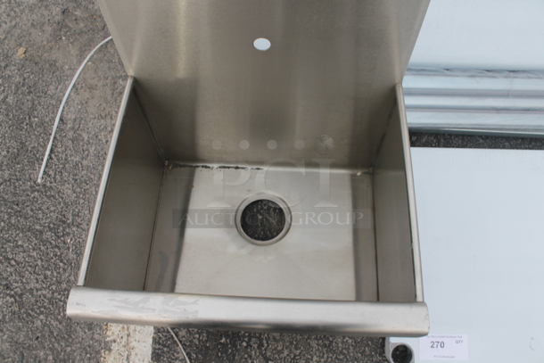 BRAND NEW SCRATCH AND DENT! Advance Tabco Stainless Steel Commercial Single Bay Sink. No Legs.  - Image 3 of 5