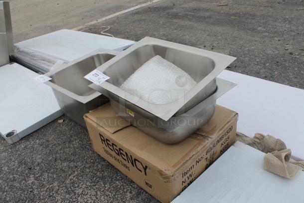 3 BRAND NEW SCRATCH AND DENT! Regency 600UMB1520 10" x 14" x 5" 20 Gauge Stainless Steel One Compartment Undermount Sink Bays. 3 Times Your Bid! - Image 4 of 5