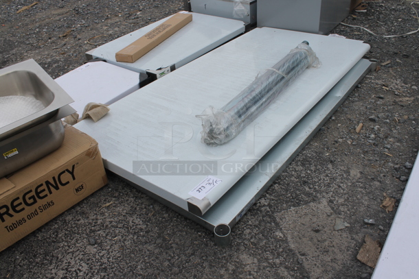 BRAND NEW SCRATCH AND DENT! Steelton 522ETSG3060 30" x 60" 18 Gauge 430 Stainless Steel Work Table with Undershelf - Image 3 of 5
