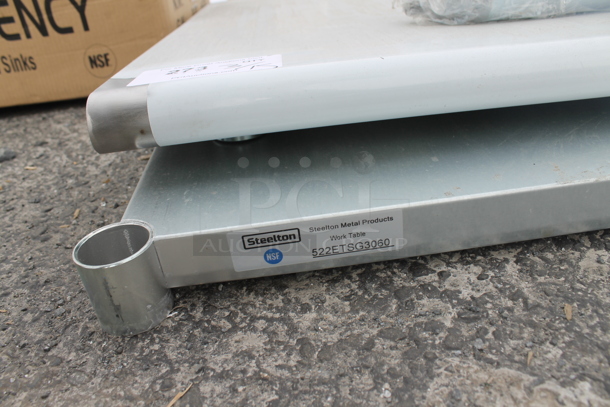 BRAND NEW SCRATCH AND DENT! Steelton 522ETSG3060 30" x 60" 18 Gauge 430 Stainless Steel Work Table with Undershelf - Image 5 of 5