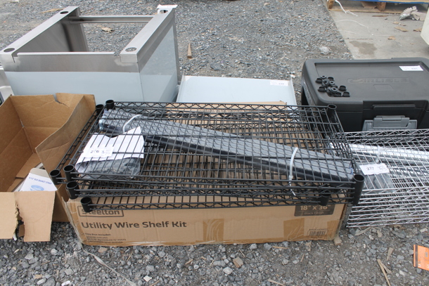 ALL ONE MONEY! Lot of 8 BRAND NEW Steelton 465B1836KES Black Finish Wire Racks - Image 1 of 4