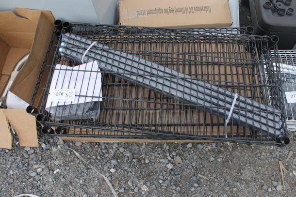 ALL ONE MONEY! Lot of 8 BRAND NEW Steelton 465B1836KES Black Finish Wire Racks - Image 3 of 4
