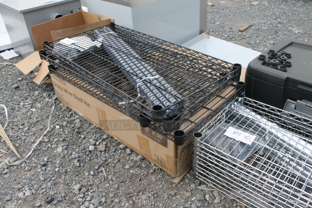 ALL ONE MONEY! Lot of 8 BRAND NEW Steelton 465B1836KES Black Finish Wire Racks - Image 4 of 4