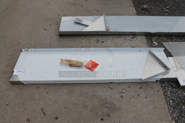BRAND NEW SCRATCH AND DENT! Regency 600WS1248 18 Gauge Stainless Steel 12" x 48" Solid Wall Shelf - Image 2 of 6