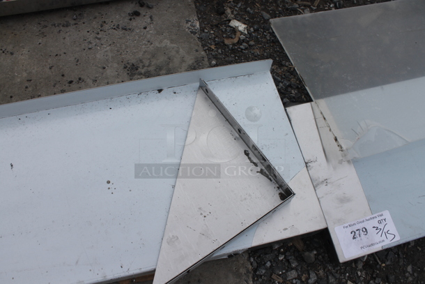 BRAND NEW SCRATCH AND DENT! Regency 600WS1248 18 Gauge Stainless Steel 12" x 48" Solid Wall Shelf - Image 6 of 6