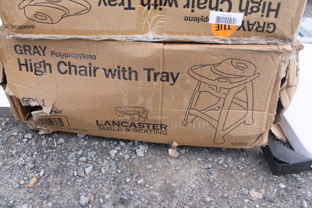 2 BRAND NEW SCRATCH AND DENT! Lancaster Table & Seating 274HCHAIRGY Unassembled Standard Height High Chair. 2 Times Your Bid! - Image 3 of 6