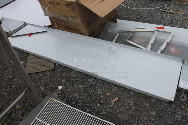 BRAND NEW SCRATCH AND DENT! Regency 600WS1884HD  16 Gauge Stainless Steel 18" x 84" Heavy Duty Wall Shelf - Image 2 of 5