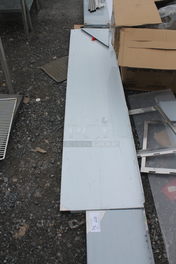 BRAND NEW SCRATCH AND DENT! Regency 600WS1884HD  16 Gauge Stainless Steel 18" x 84" Heavy Duty Wall Shelf - Image 3 of 5