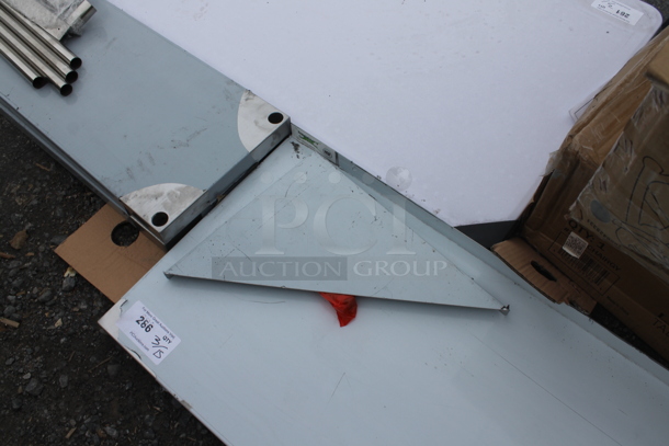BRAND NEW SCRATCH AND DENT! Regency 600WS1884HD  16 Gauge Stainless Steel 18" x 84" Heavy Duty Wall Shelf - Image 4 of 5