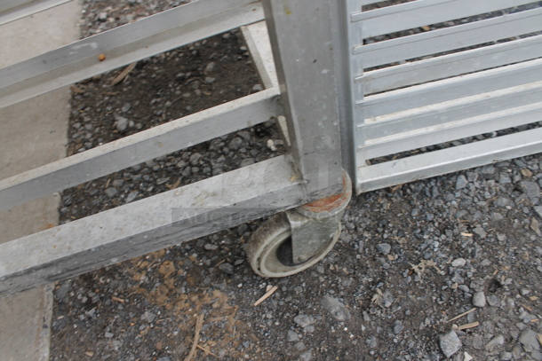 Metal Commercial Pan Transport Rack on Commercial Casters. - Image 4 of 4