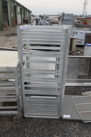 Metal Commercial Pan Transport Rack on Commercial Casters.