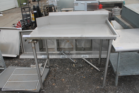 Stainless Steel Commercial Right Side Clean Side Dishwasher Table.