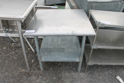 Stainless Steel Commercial Table w/ Metal Under Shelf.