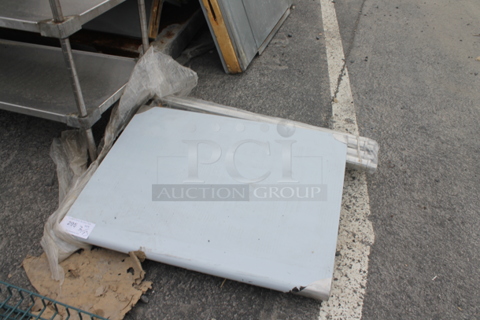 BRAND NEW SCRATCH AND DENT! Stainless Steel Tabletop, Under Shelf and Legs.