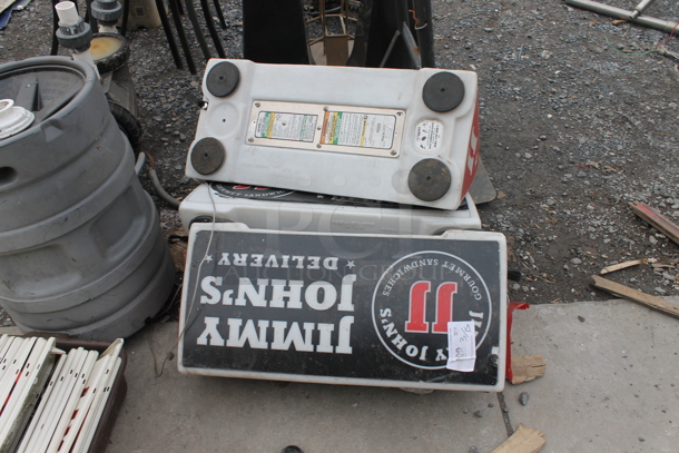 3 HTH LEDV2 White Poly Delivery Car Toppers. 3 Times Your Bid! - Image 1 of 3