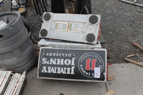 3 HTH LEDV2 White Poly Delivery Car Toppers. 3 Times Your Bid!