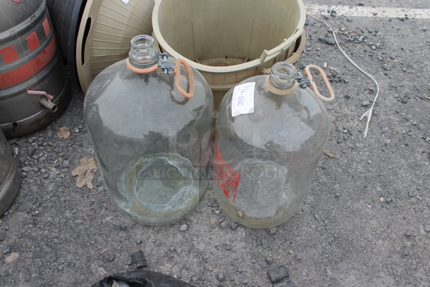 2 Glass Jugs. 2 Times Your Bid! - Image 1 of 2
