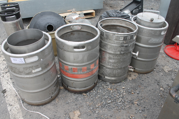 4 Metal Half Barrel Kegs. 4 Times Your Bid! - Image 1 of 8