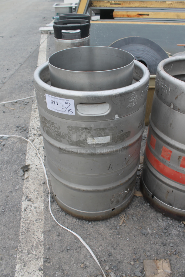 4 Metal Half Barrel Kegs. 4 Times Your Bid! - Image 2 of 8