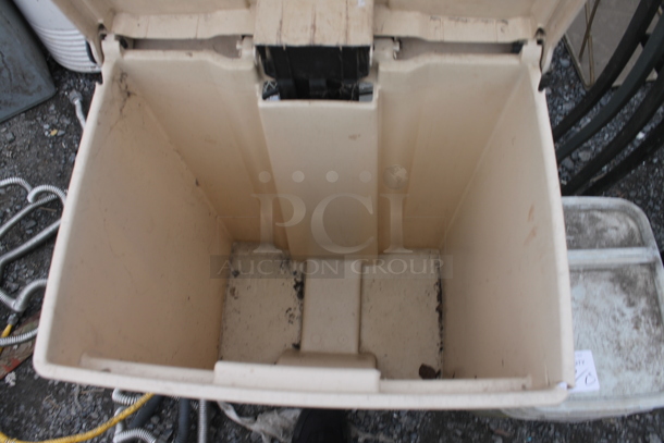 Tan Poly Trash Can. - Image 2 of 2