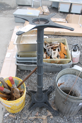 Metal Bar Height Table Base.