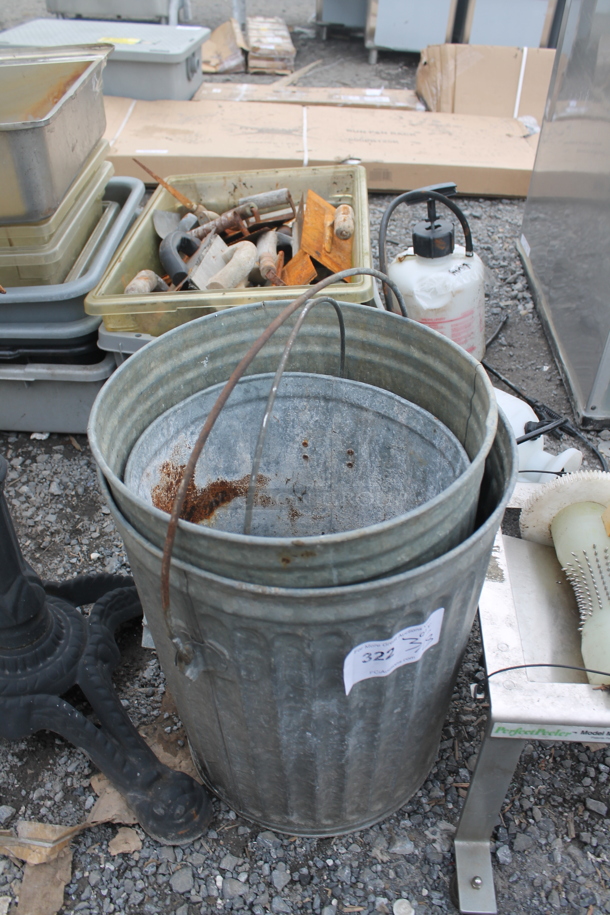 3 Metal Trash Pails. 3 Times Your Bid! - Image 1 of 2