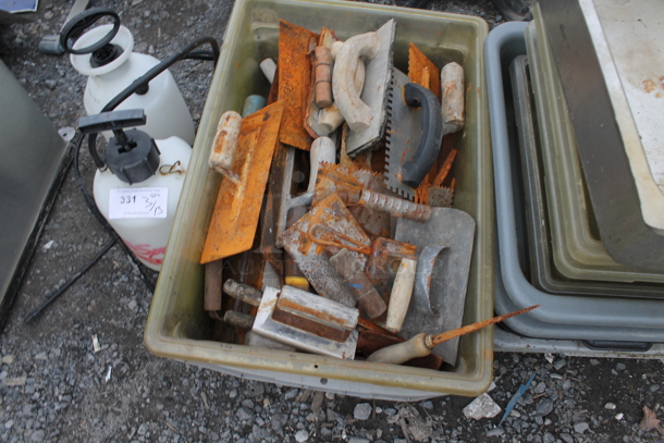 ALL ONE MONEY! Lot of Poly Bins, Metal Tools and Metal Bin - Image 2 of 4